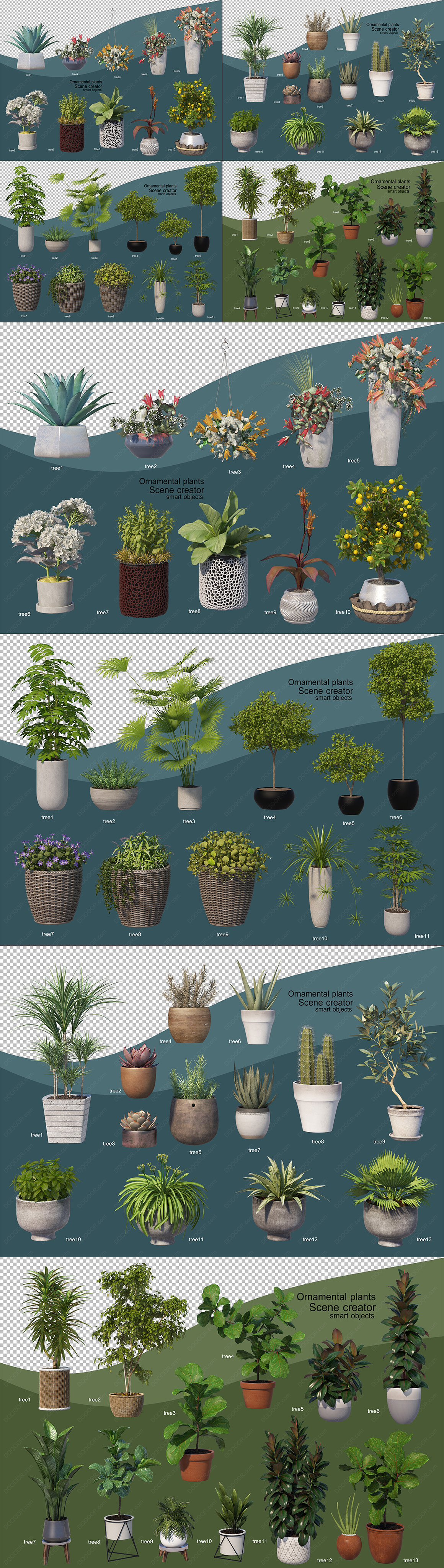绿叶盆栽花盆绿植PSD大全合集-VOL-04.jpg