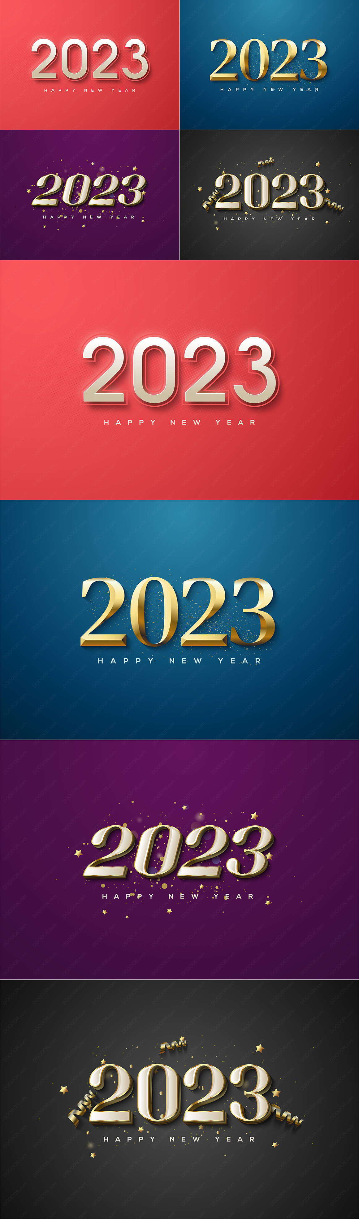 4款创意新年2023年金银数字兔年可编辑矢量素材-VOL-13.jpg