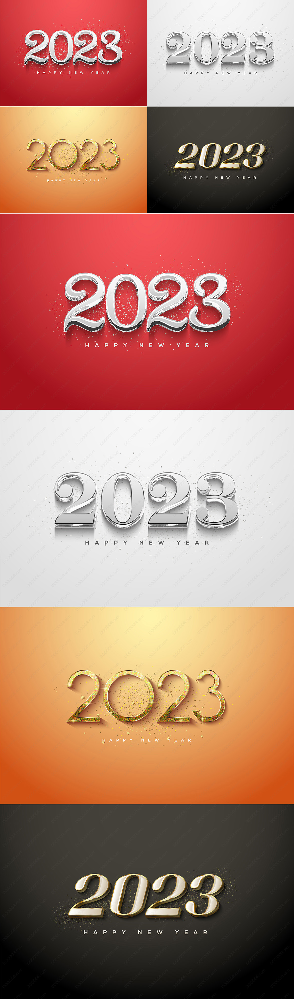 4款创意新年2023年金银数字兔年可编辑矢量素材-VOL-15.jpg