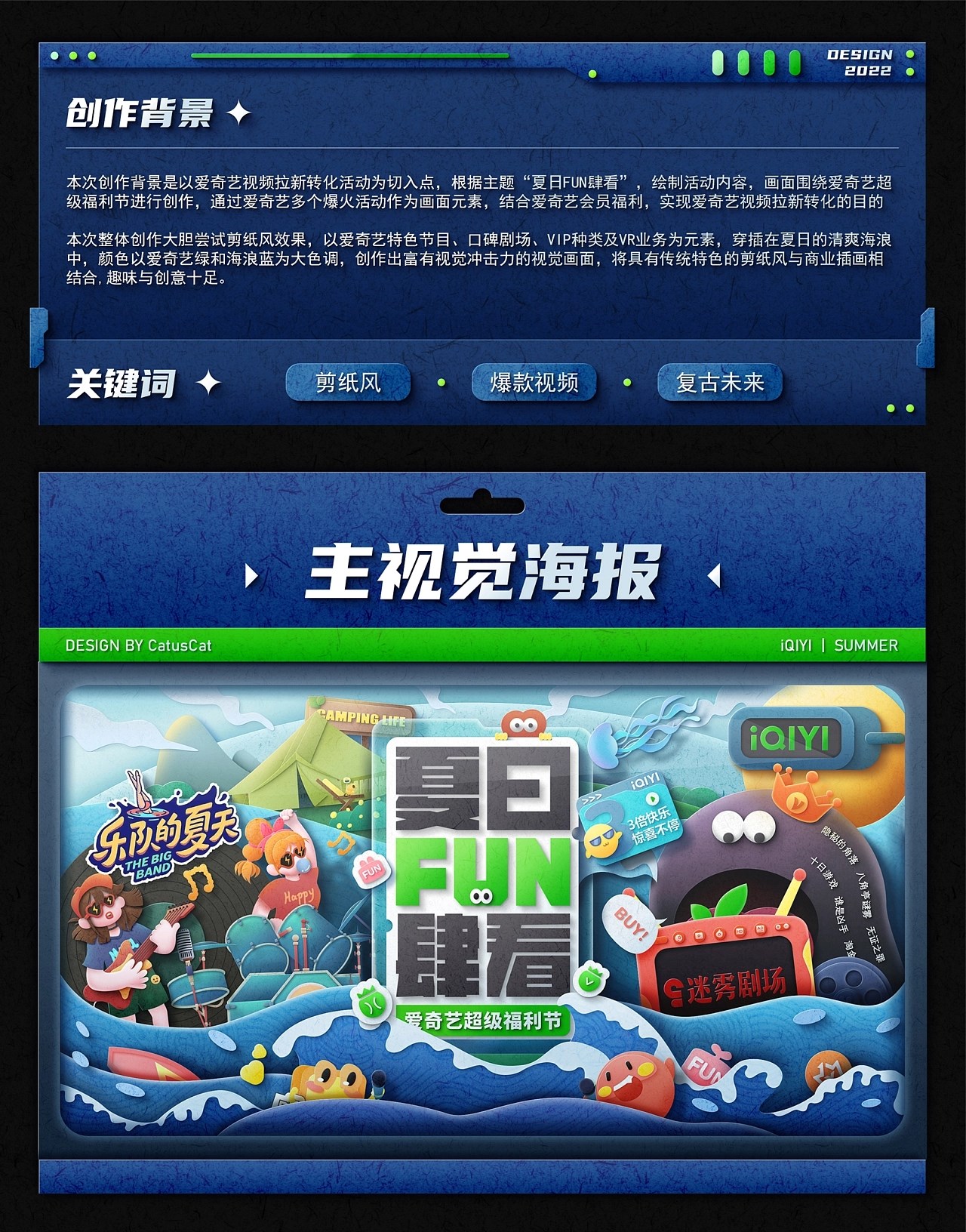 爱奇艺夏日FUN肆看 剪纸风视觉设计 北京-CatusCat  [7P] (3).jpg