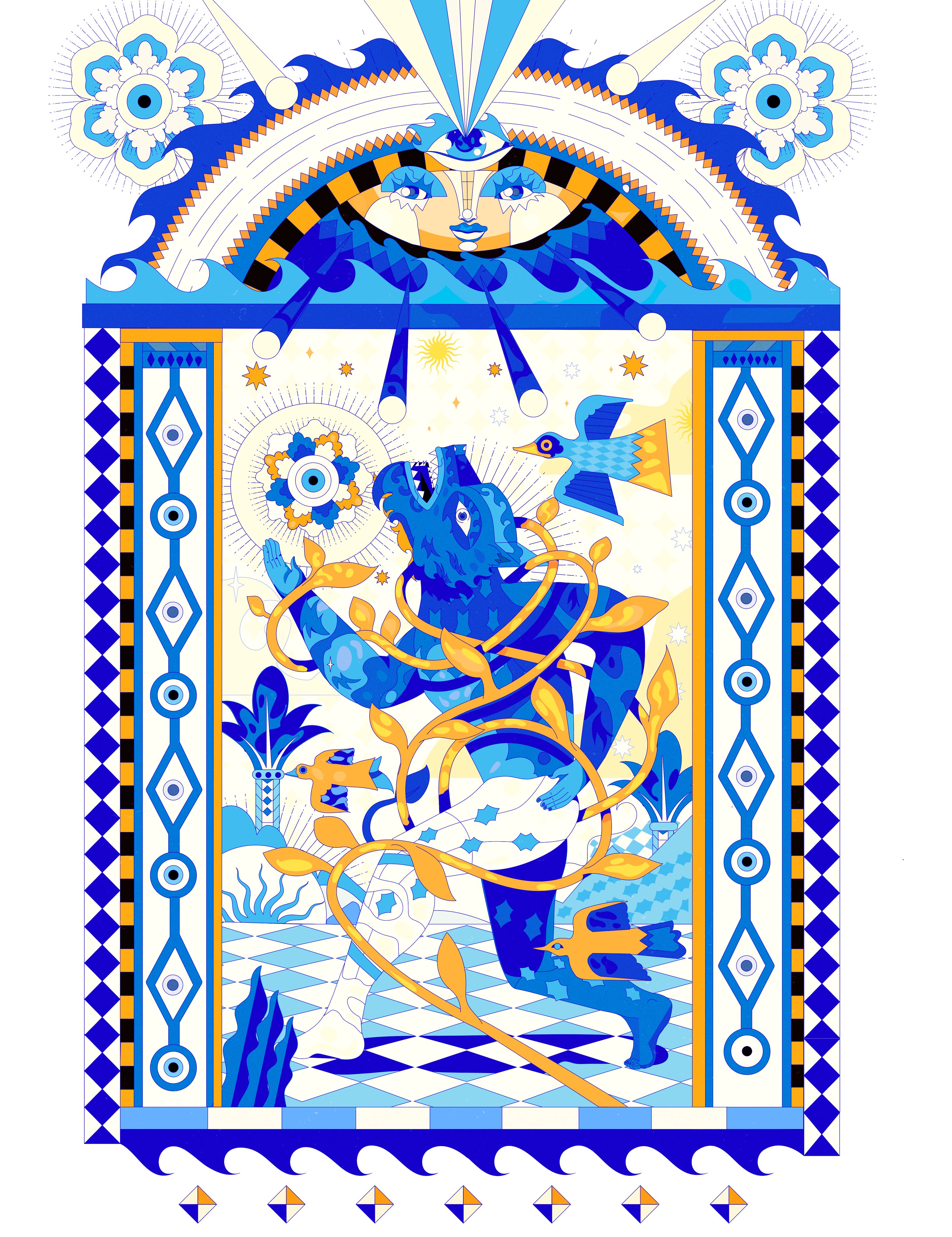 抽象主义 土坯插画 艺术品 数字艺术 数字插图 几何的 图案 迷幻的 迷幻的 向-11.jpg