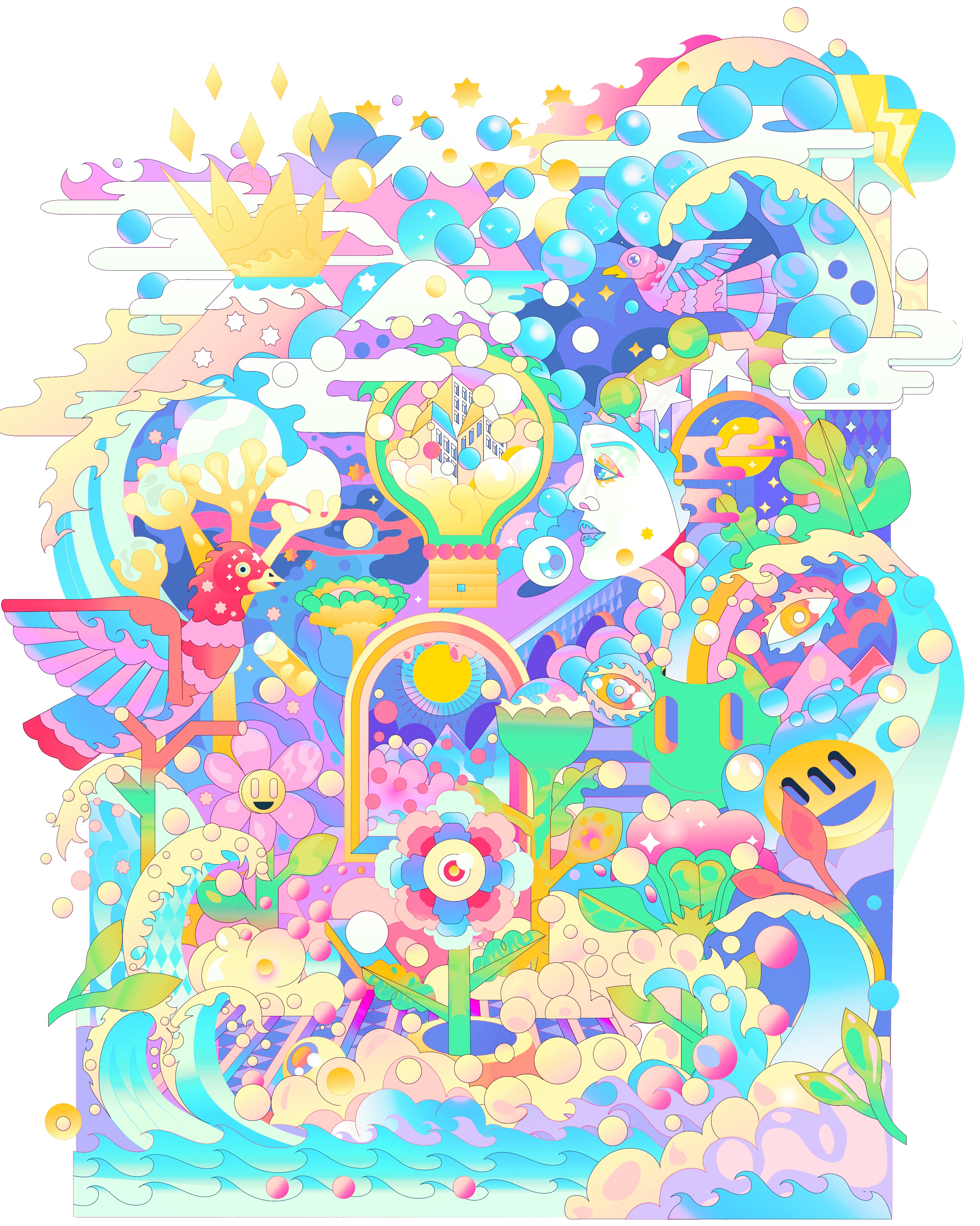 抽象主义 土坯插画 艺术品 数字艺术 数字插图 几何的 图案 迷幻的 迷幻的 向-13.jpg