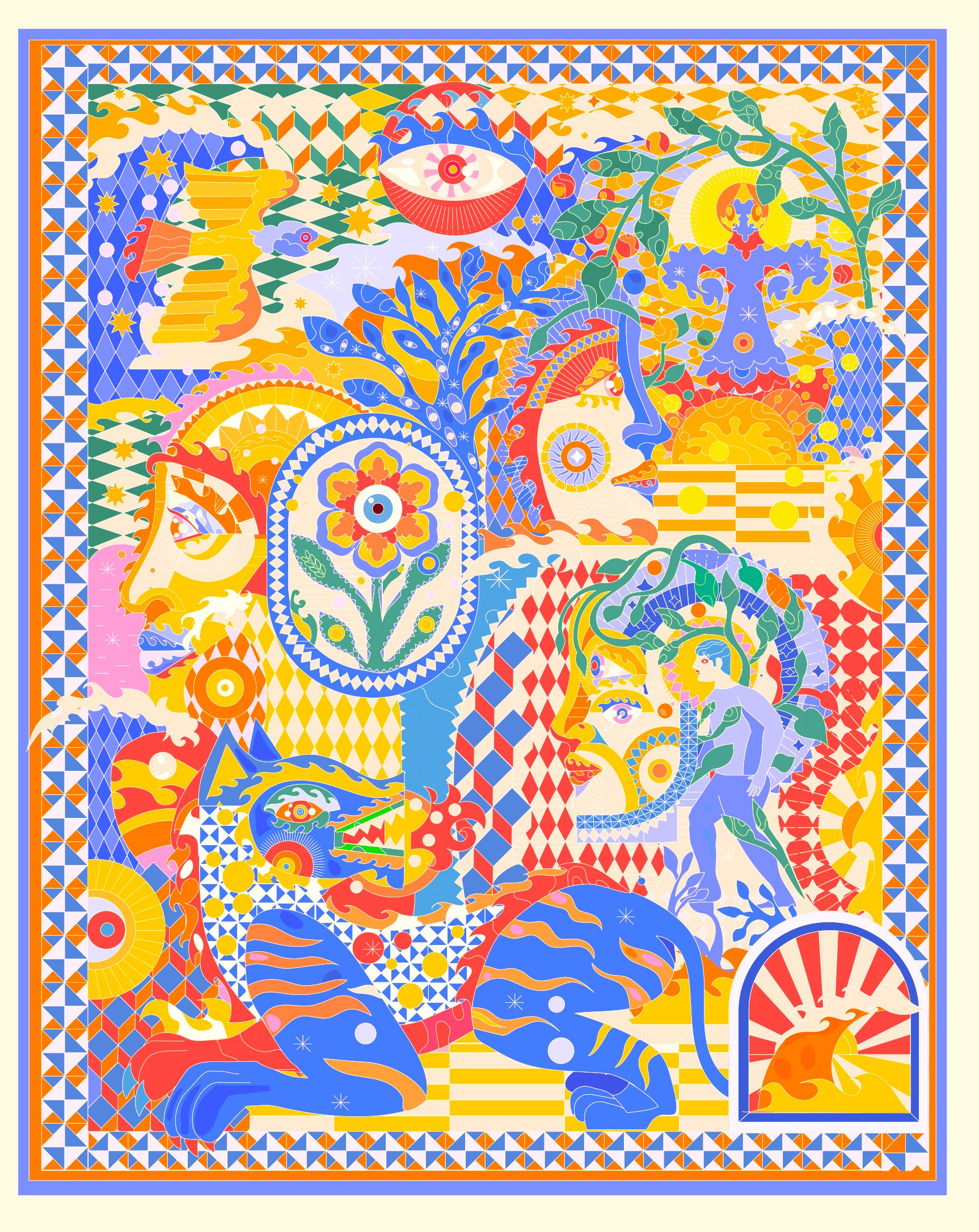 抽象主义 土坯插画 艺术品 数字艺术 数字插图 几何的 图案 迷幻的 迷幻的 向-17.jpg