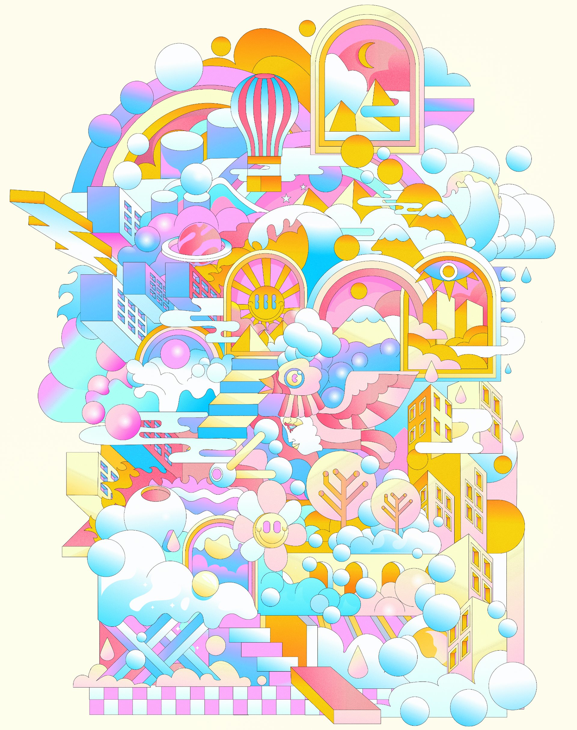 抽象主义 土坯插画 艺术品 数字艺术 数字插图 几何的 图案 迷幻的 迷幻的 向-21.jpg