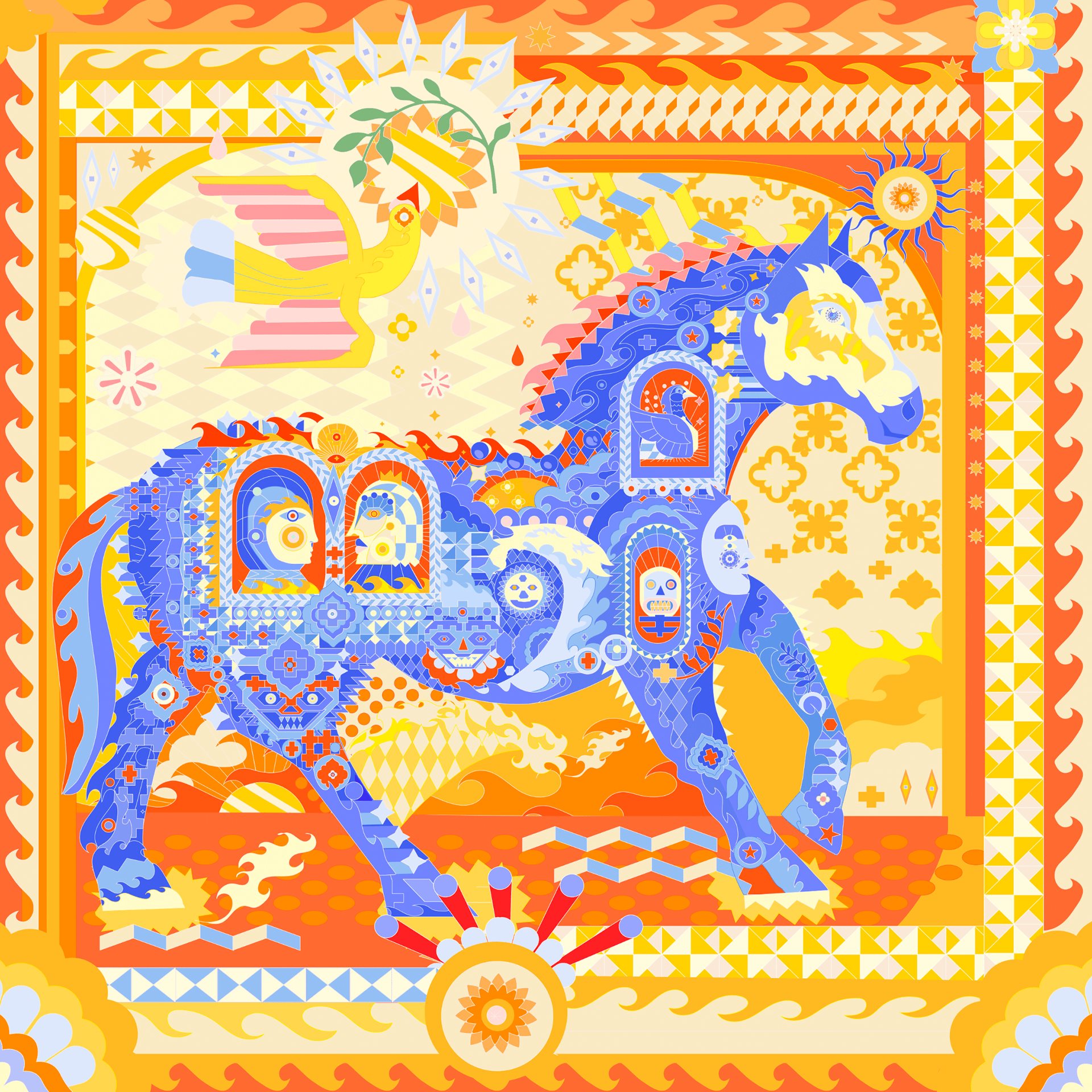 抽象主义 土坯插画 艺术品 数字艺术 数字插图 几何的 图案 迷幻的 迷幻的 向-22.jpg