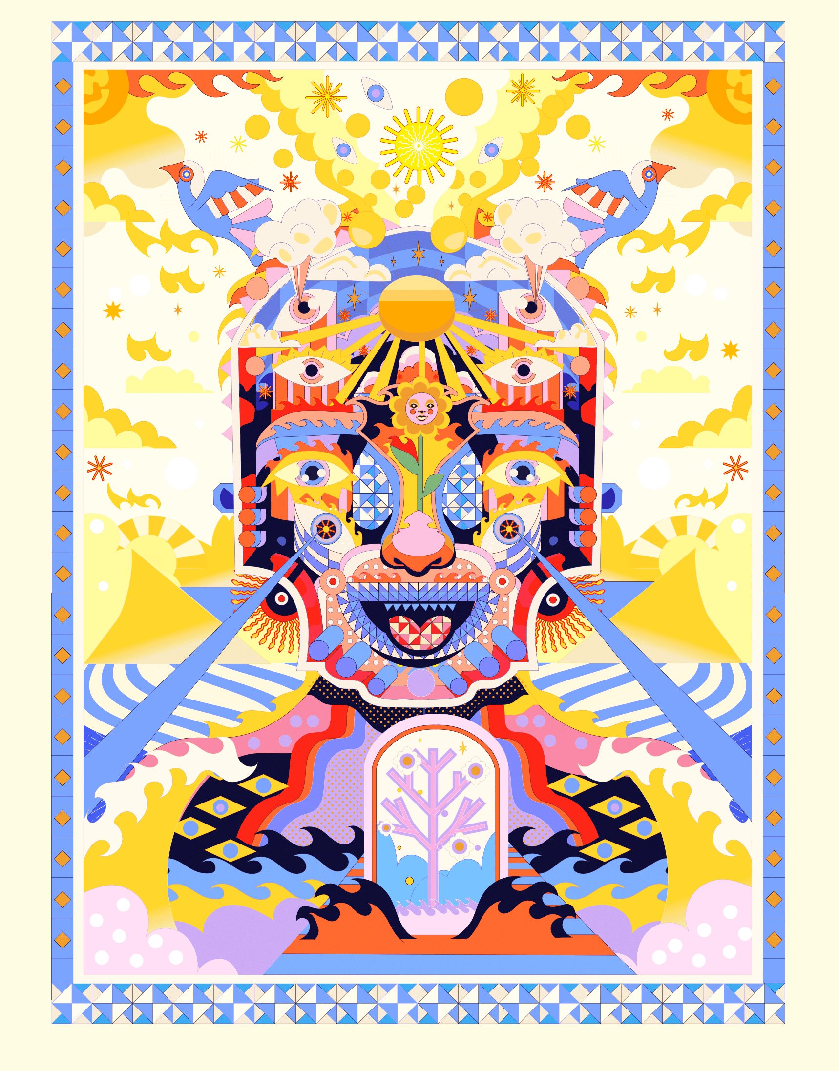 抽象主义 土坯插画 艺术品 数字艺术 数字插图 几何的 图案 迷幻的 迷幻的 向-25.jpg