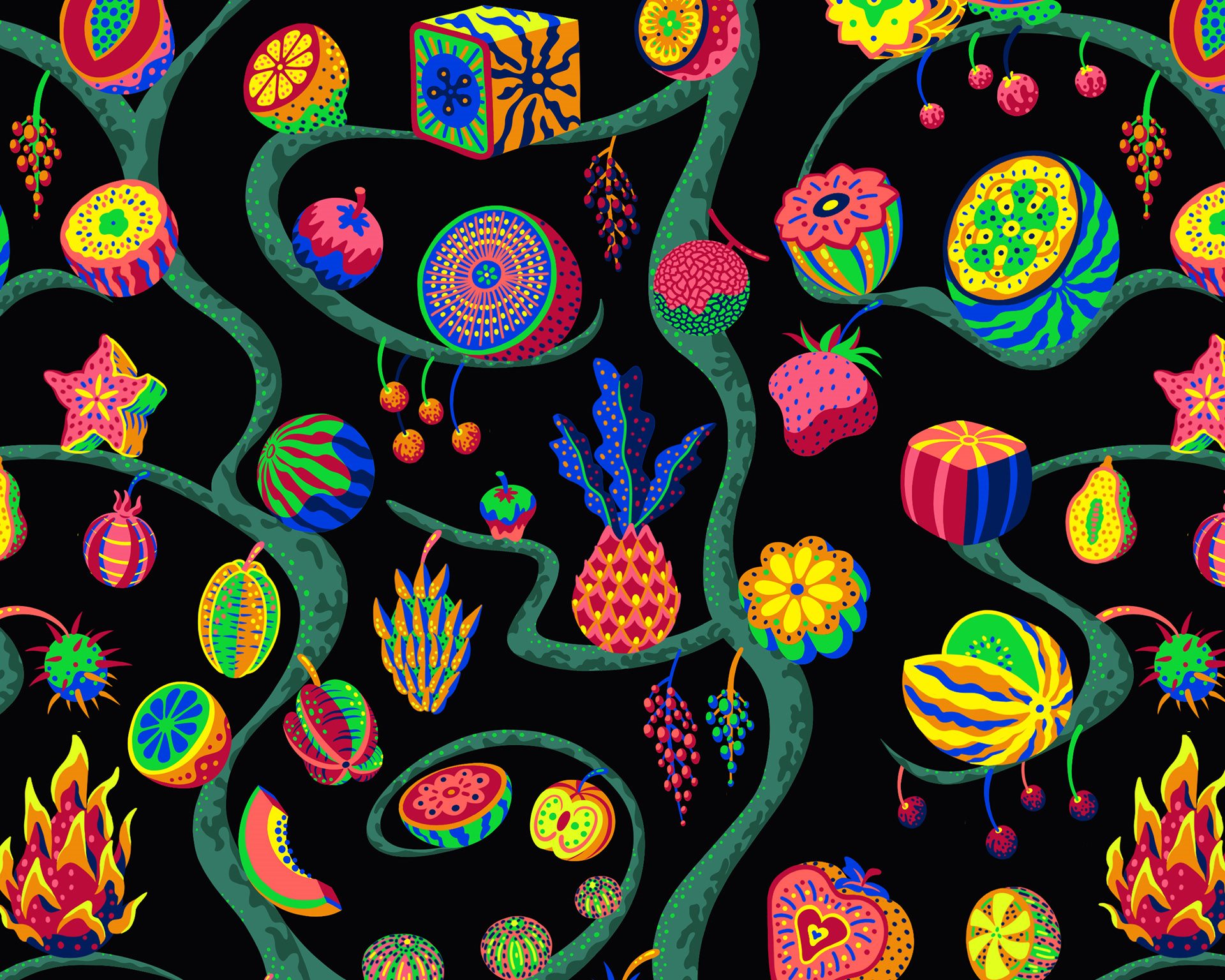 数字艺术 数字插图 织物 水果 游戏美术 插图 图案 打印 纺织品 墙纸-10.jpg