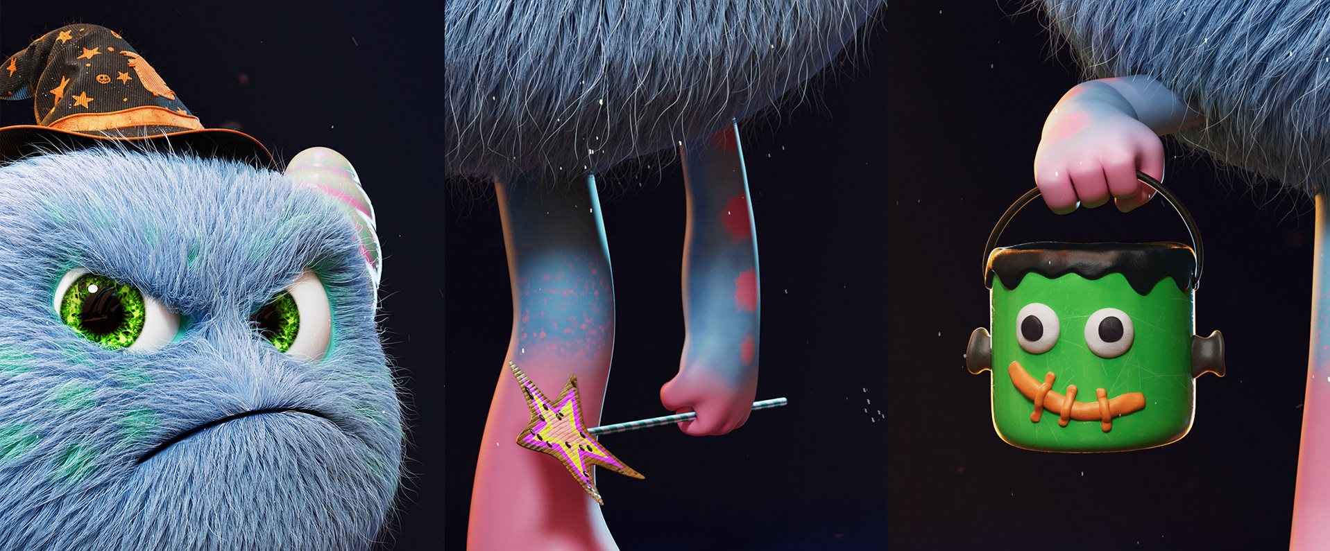 毛皮炸弹 特点 颜色 可爱的 修饰 插图 怪物 nft-07.jpg