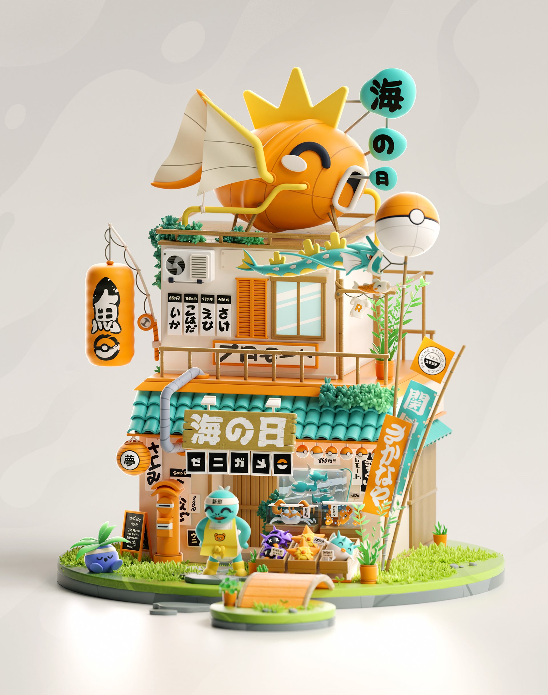 二维 3D 抽象的 艺术 c4d 电脑影像 颜色 设计 插图 自然-16.jpg