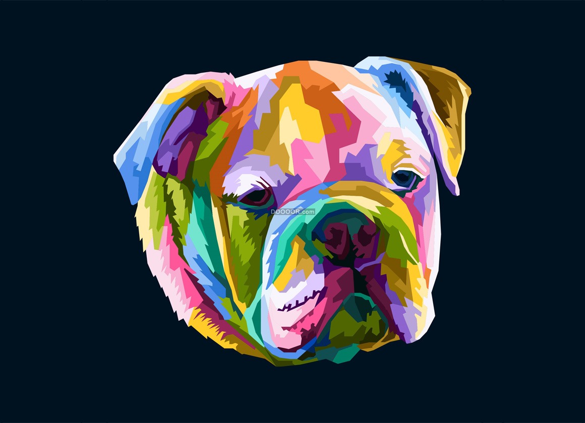 01993_斗牛犬波普艺术插图EPS素材.jpg