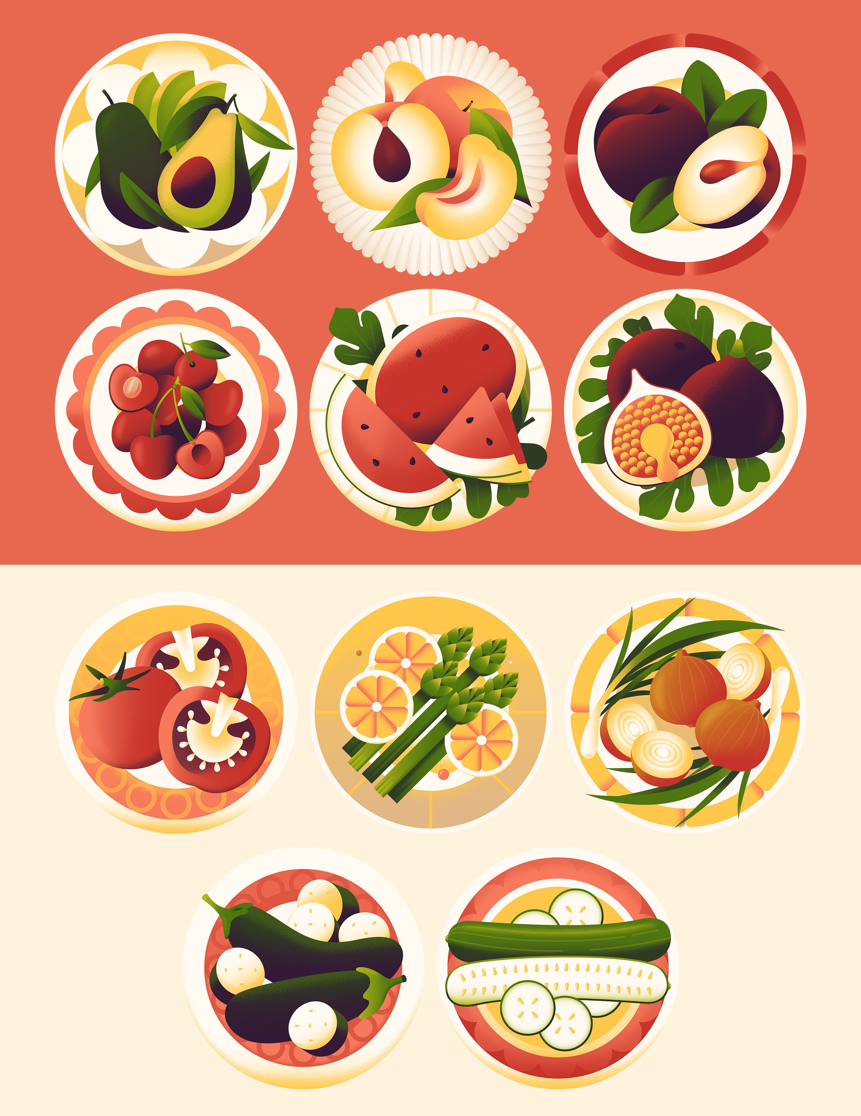 热带水果美食熟食矢量插画设计-13.jpg