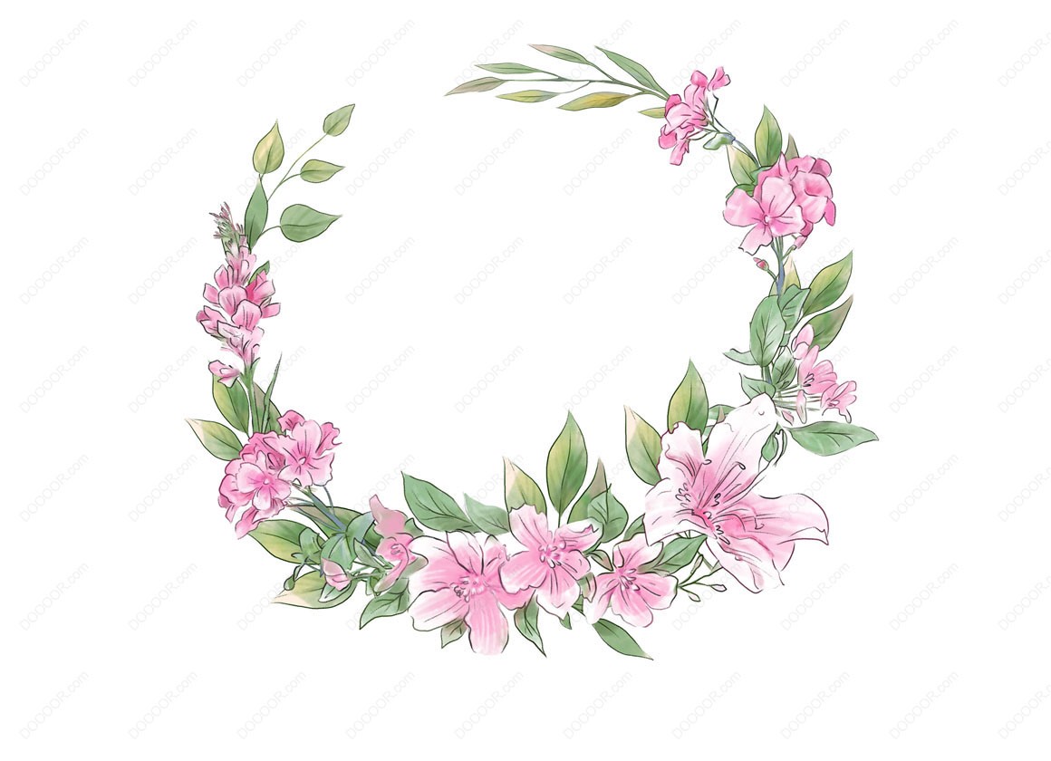 02163_手绘水彩风格花环春天花环EPS素材.jpg