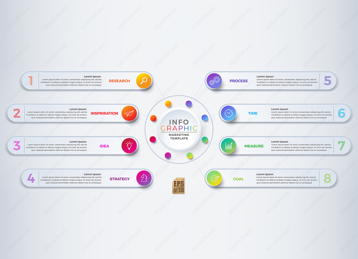 02956_带有8个圆角图标的彩色布局流程图矢量素材.jpg