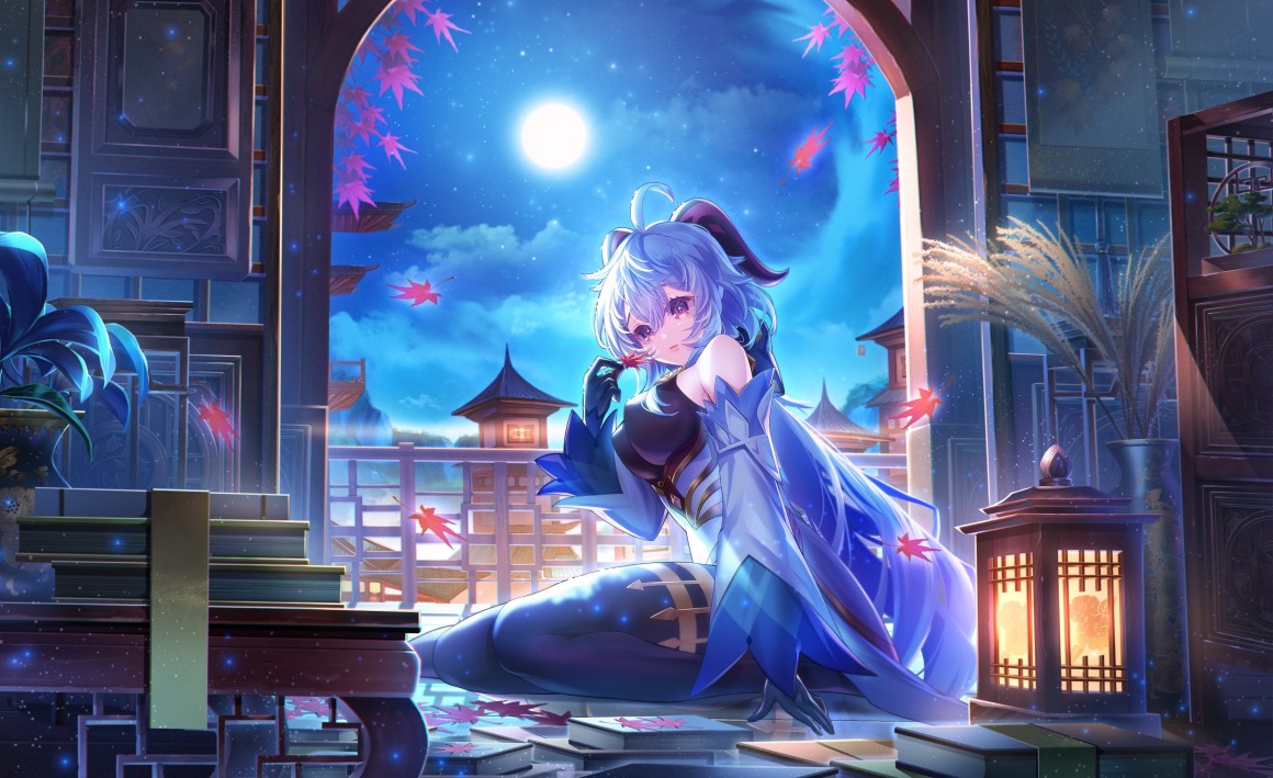 01646_原神动漫女孩日本动漫树叶赣榆原神夜晚月亮图书.jpg