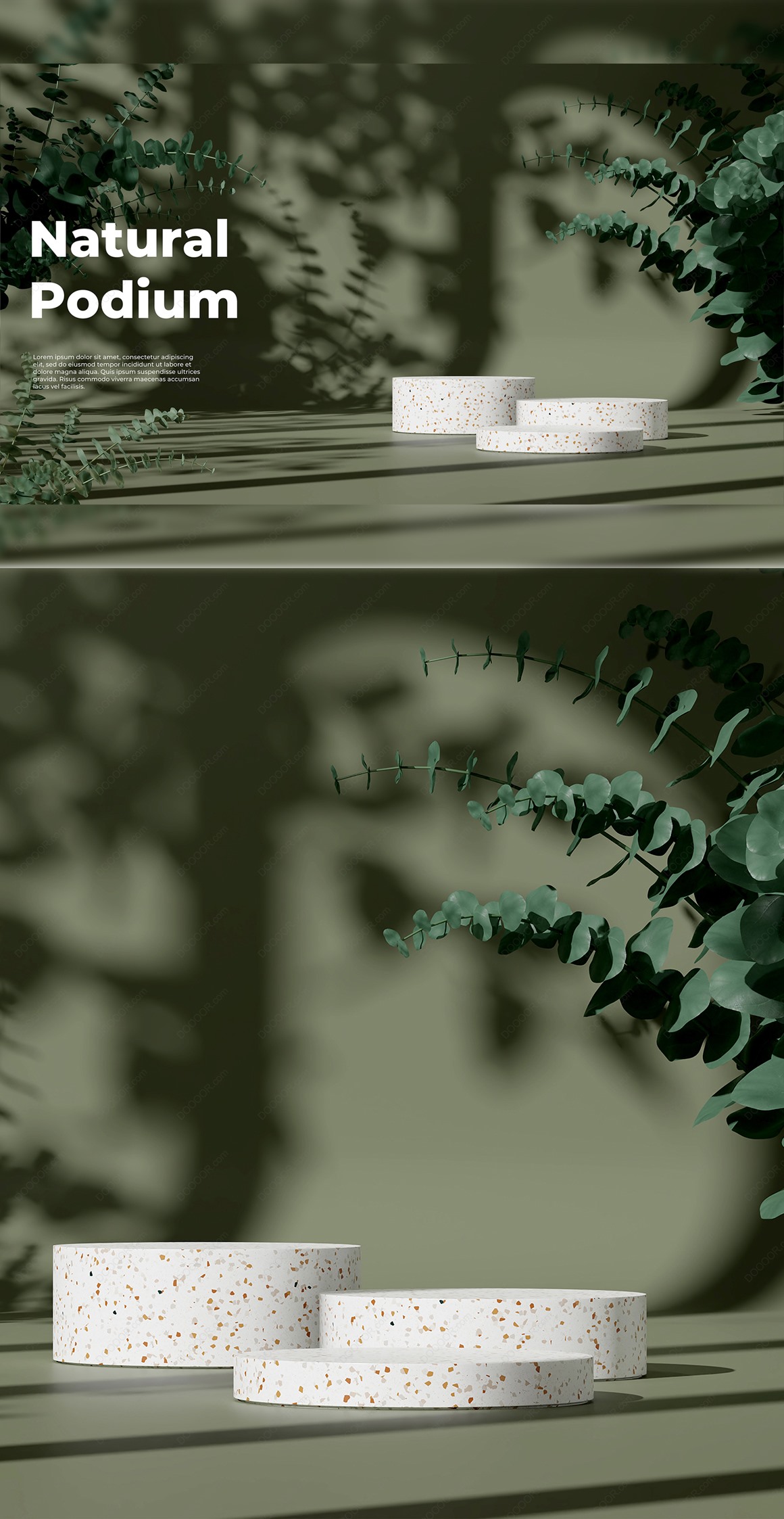 03848_自然环境墨绿色叶影斑驳3D产品展示台渲染PSD模型素材-2.jpg
