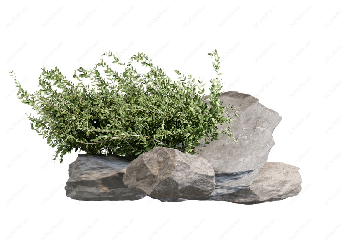 04060_春天与秋天绿草枯草与景观石块PSD模型素材-2.jpg