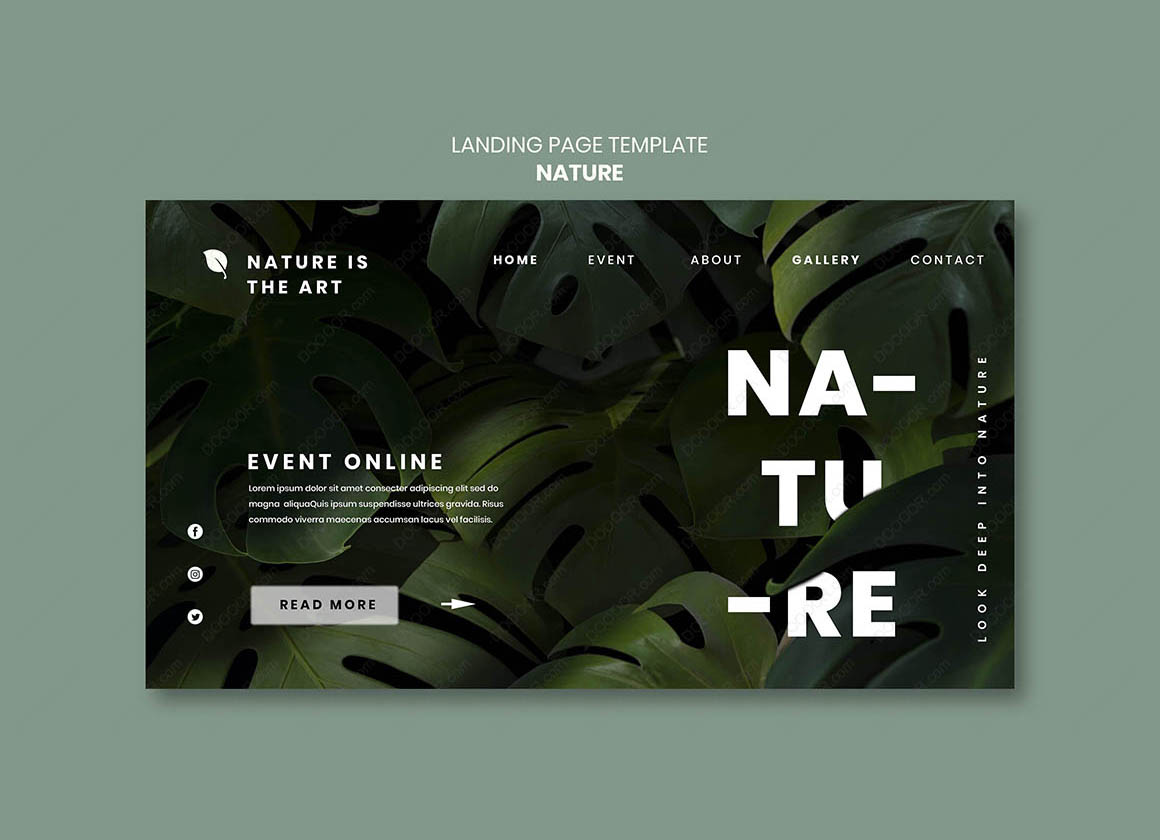 05933_NATURE自然墨绿色植物叶子海报模板PSD素材-2.jpg