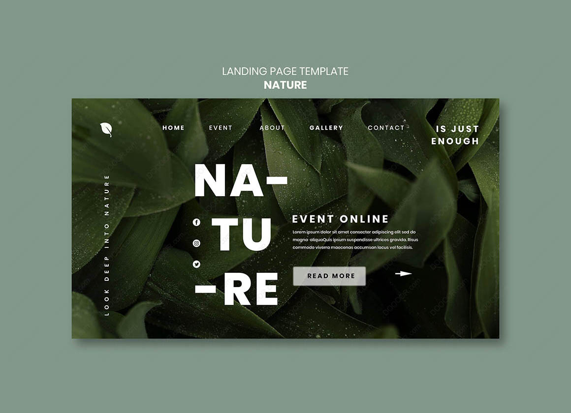 05934_NATURE自然墨绿色植物叶子海报模板PSD素材-3.jpg