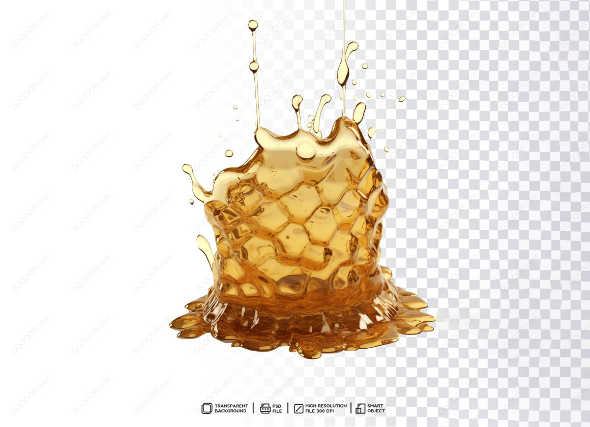 07000_逼真感蜂窝飞溅透明背景PSD素材-06.jpg