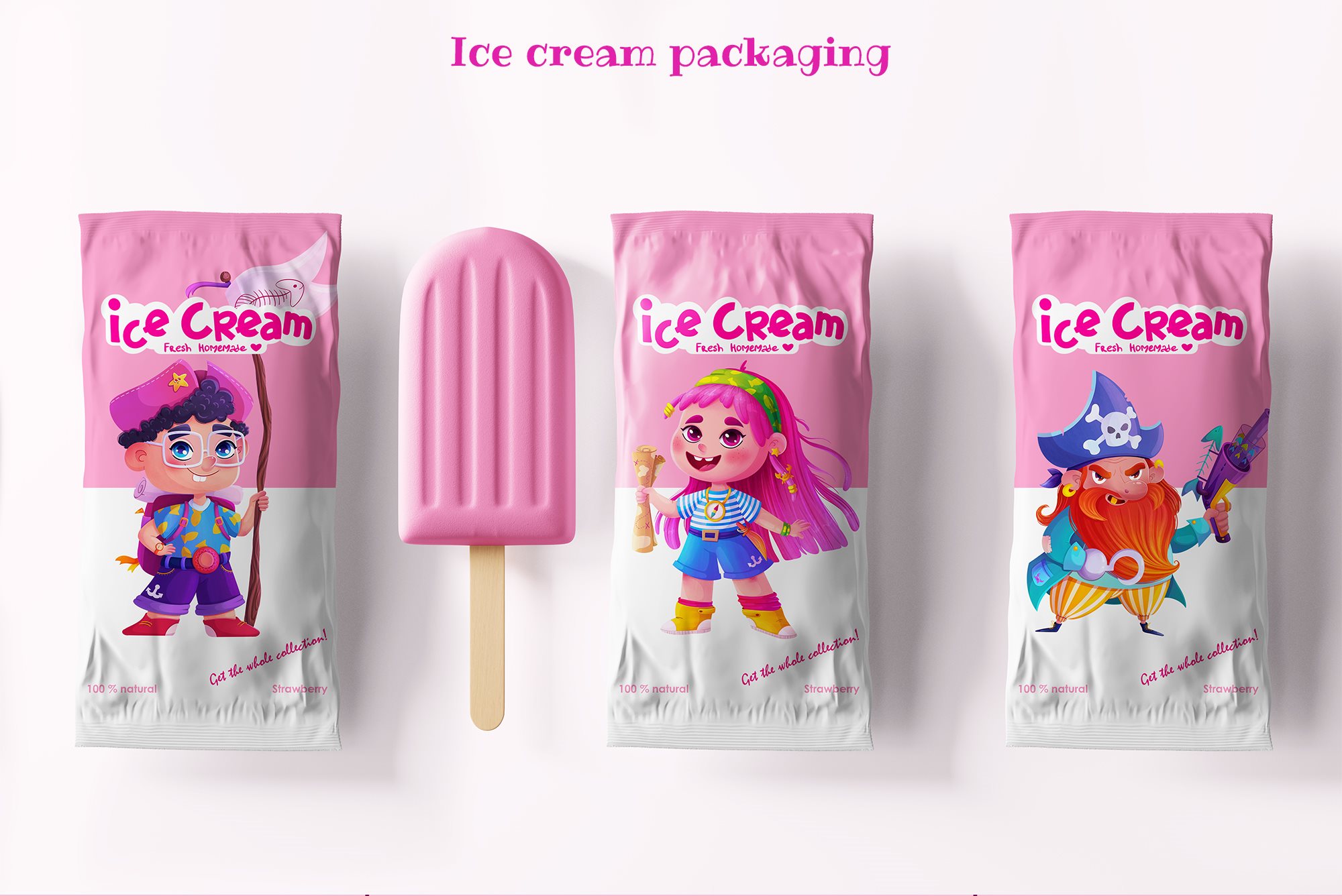 冰淇淋外包装设计卡通少女角色设计。-08.jpg