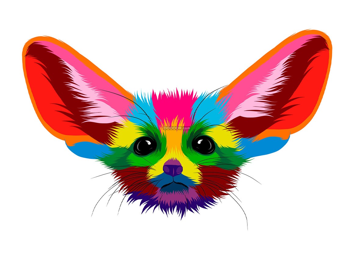 01873_沙狐狐狸头像彩绘插图EPS素材.jpg