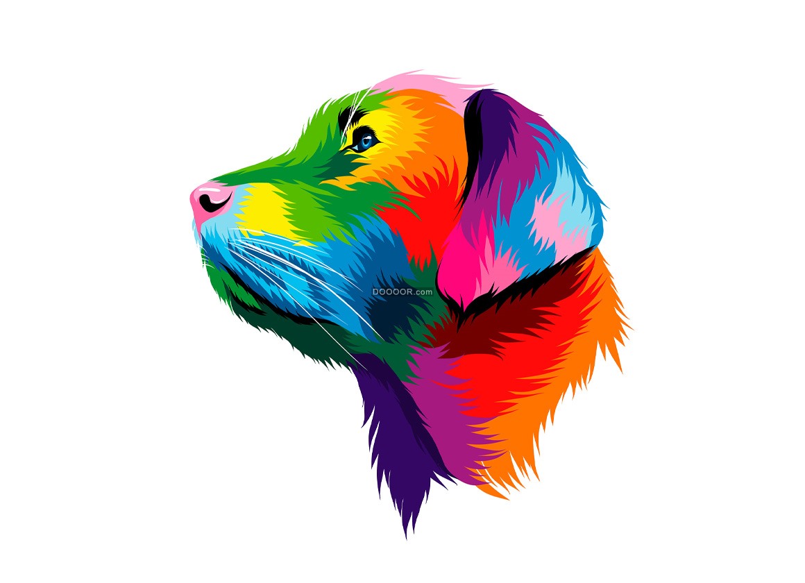 01905_抽象肖像头拉布拉多猎犬头像EPS素材.jpg
