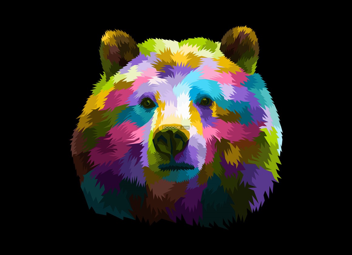 02012_熊的头像波普艺术插图矢量素材.jpg