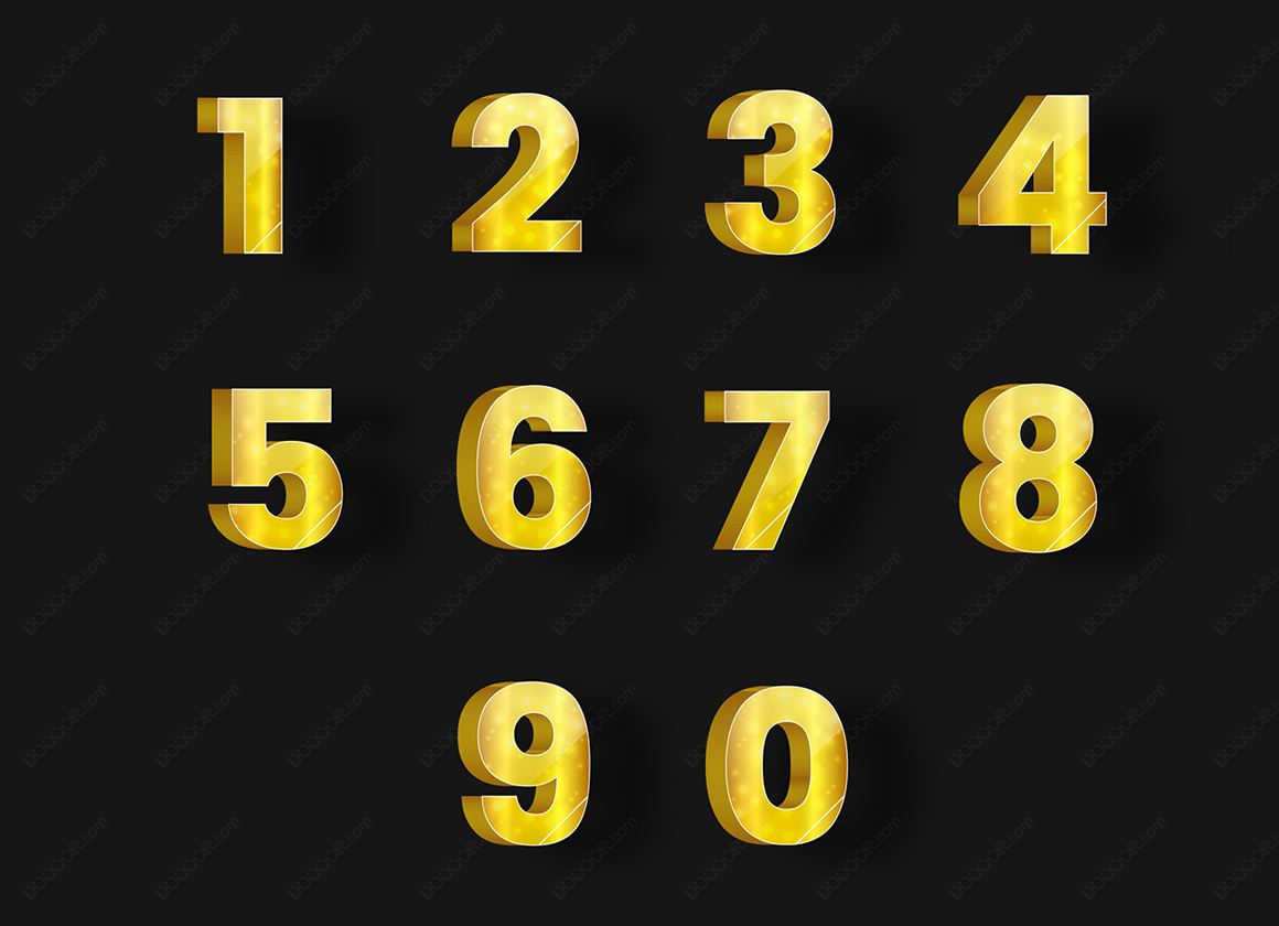 09020_倾斜感黄金数字矢量素材.jpg