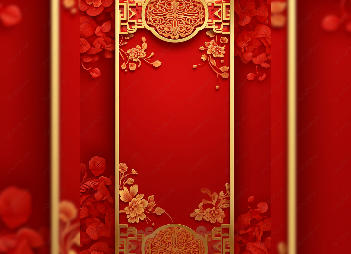 10194_金色农历新年金色花卉图案边花红底花朵超清JPG素材-02.jpg