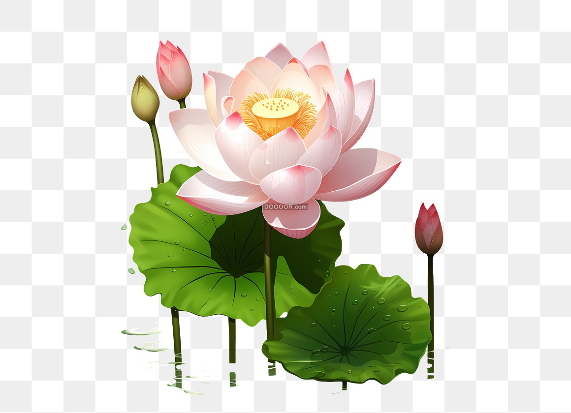 13087_透明PNG荷花粉色荷花绿叶.jpg