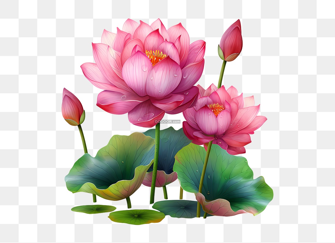 13089_透明PNG水彩莲花粉红色荷花.jpg