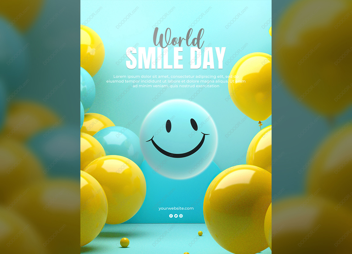 12488_世界微笑日宣传单页PSD海报模板.jpg