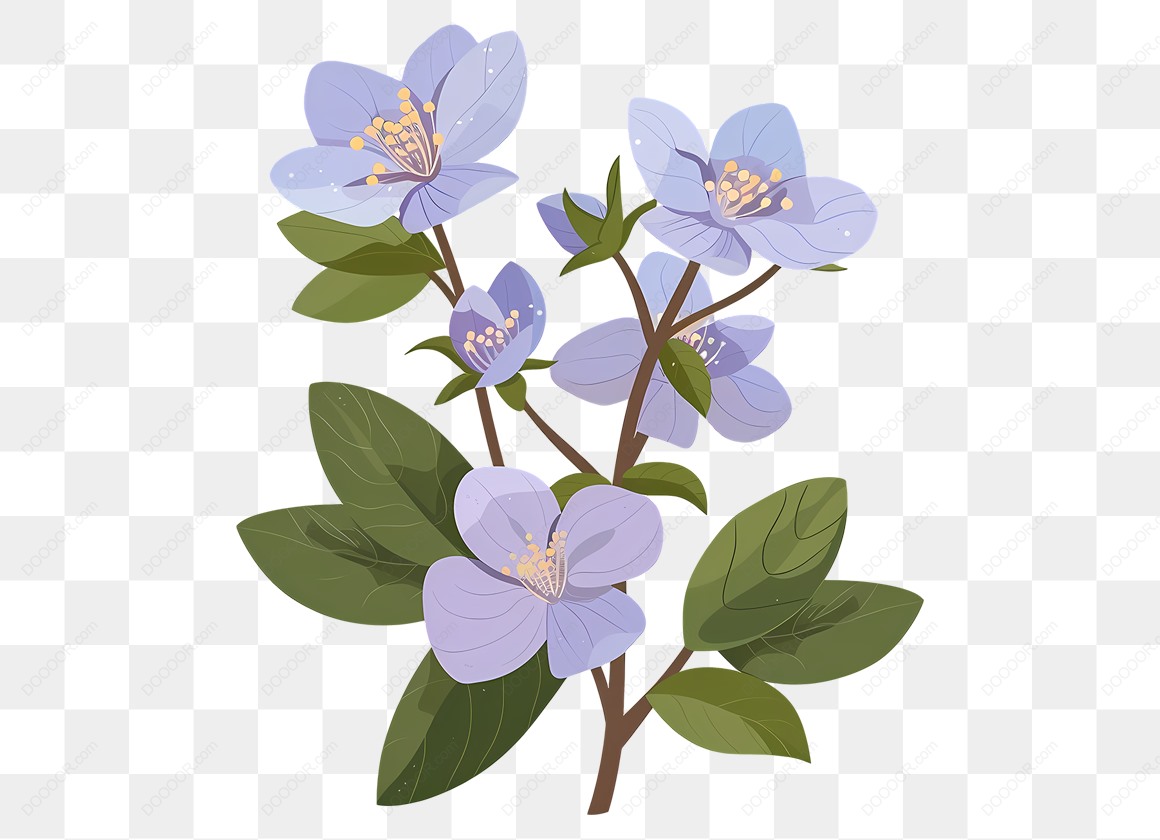 13457_绿色树叶紫色花朵春天植物免抠PNG.jpg