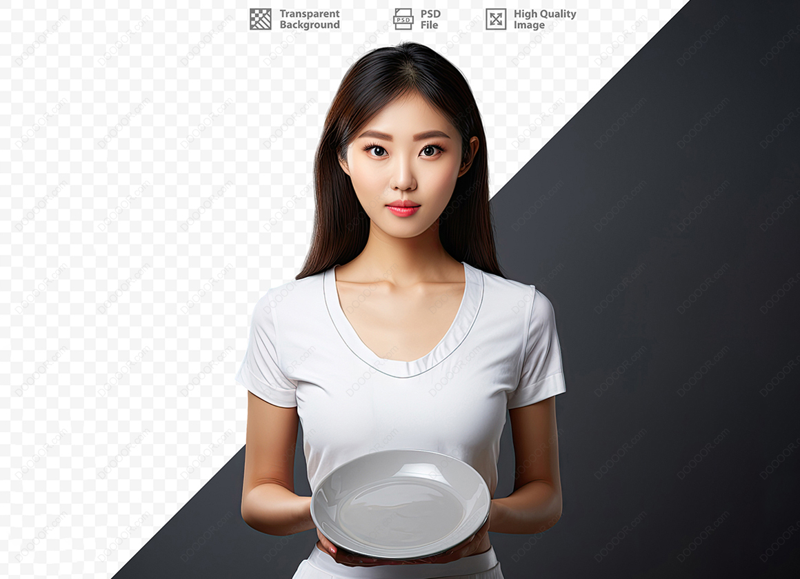 14001_拿着盘子的女人PSD人物素材.jpg