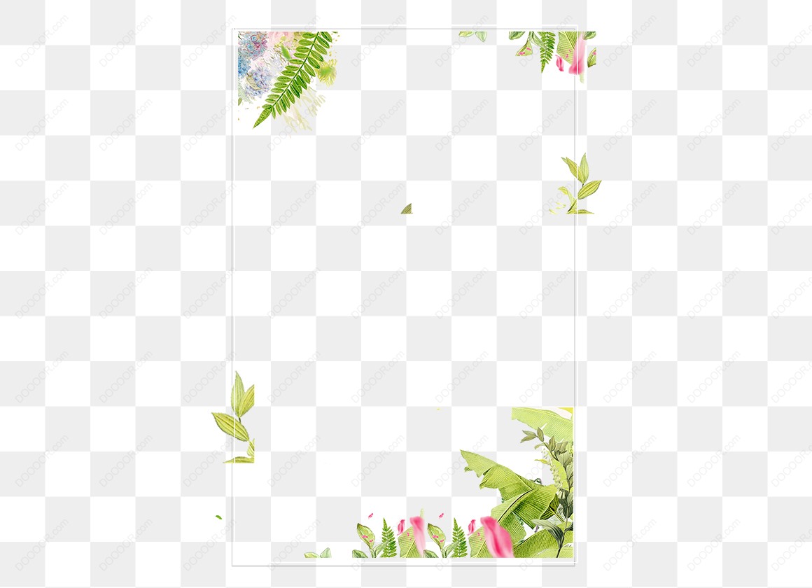 13770_水彩花边绿植长方形边框免抠PNG.jpg