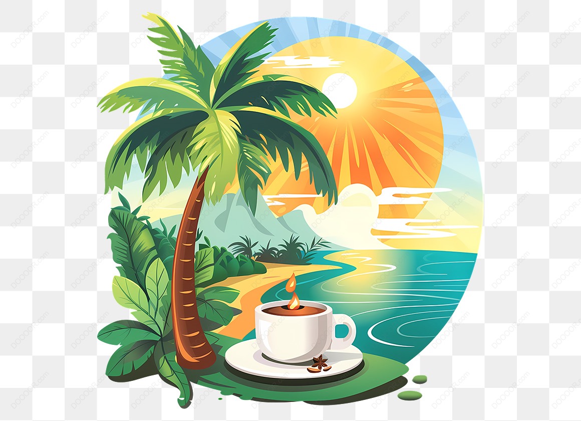 13833_夏日早晨棕榈树宁静的海边咖啡.jpg