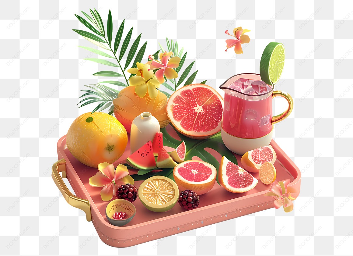13834_粉色托盘上摆放着水果和饮料.jpg