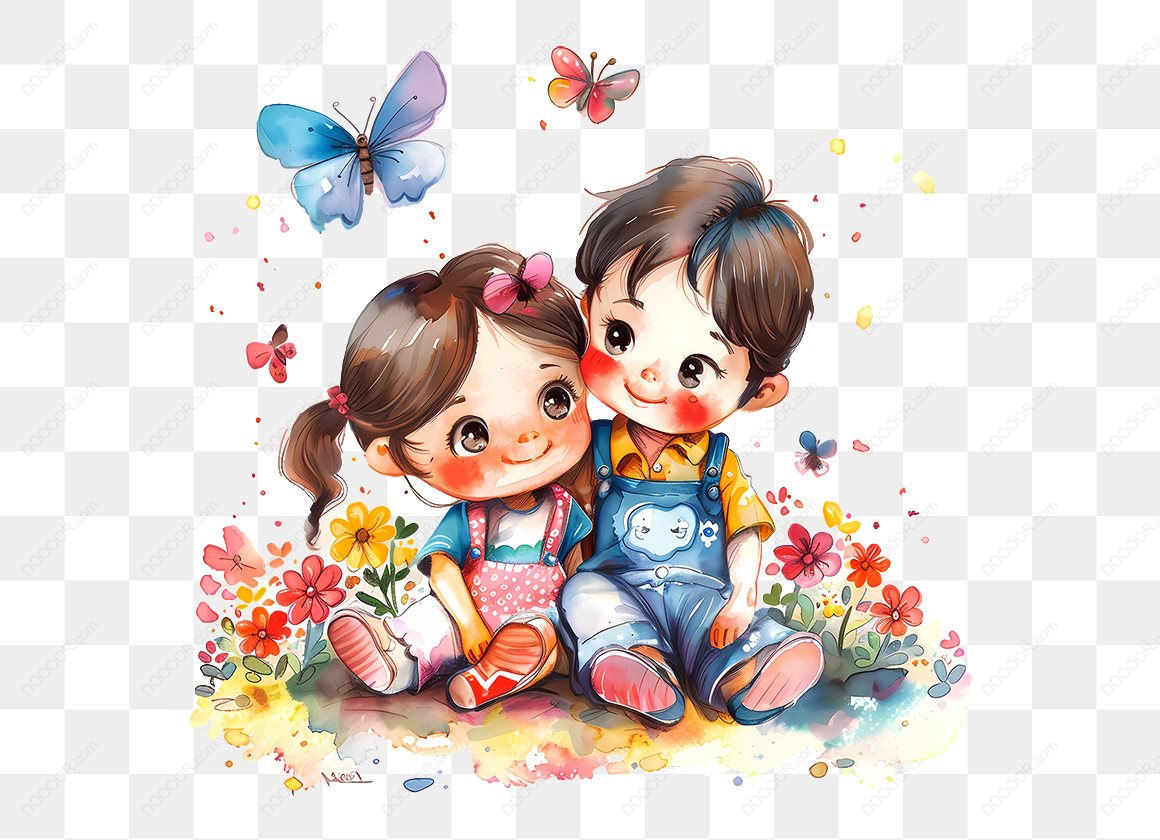 14337_可爱的孩子们和蝴蝶.jpg