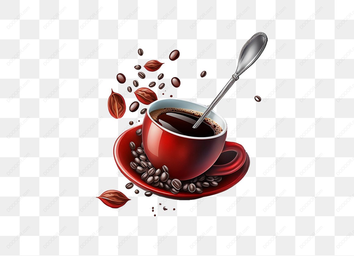 12538_红色咖啡杯与咖啡豆.jpg