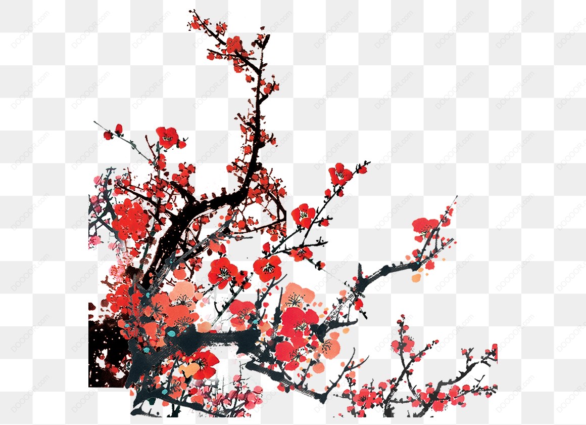12714_红色梅花树枝图.jpg