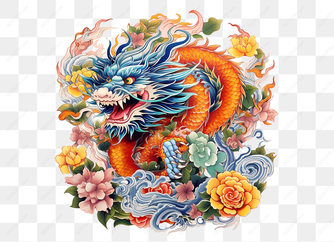 12821_龙与花卉图案设计.jpg