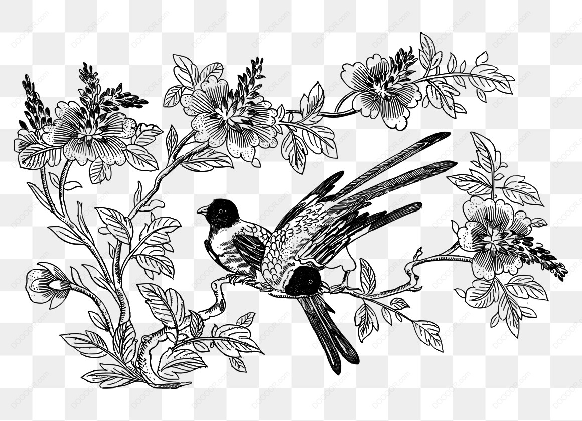 14845_两只鸟与花卉图案.jpg