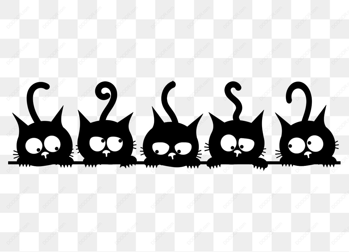 14947_五只卡通猫剪影.jpg