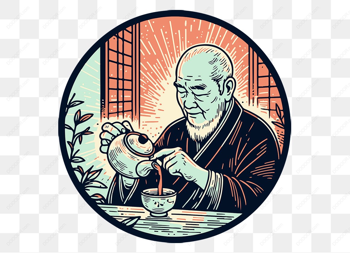 15273_老人泡茶插画.jpg