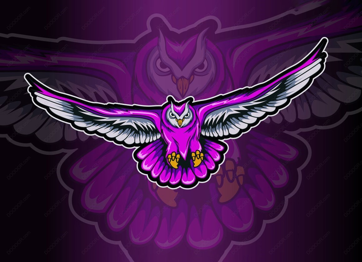 15593_紫色猫头鹰插画矢量LOGO素材.jpg