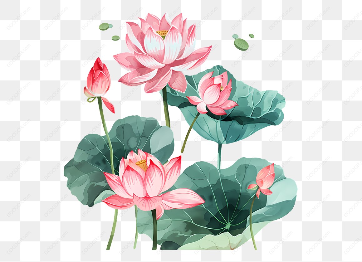 15883_粉色莲花与绿叶.jpg