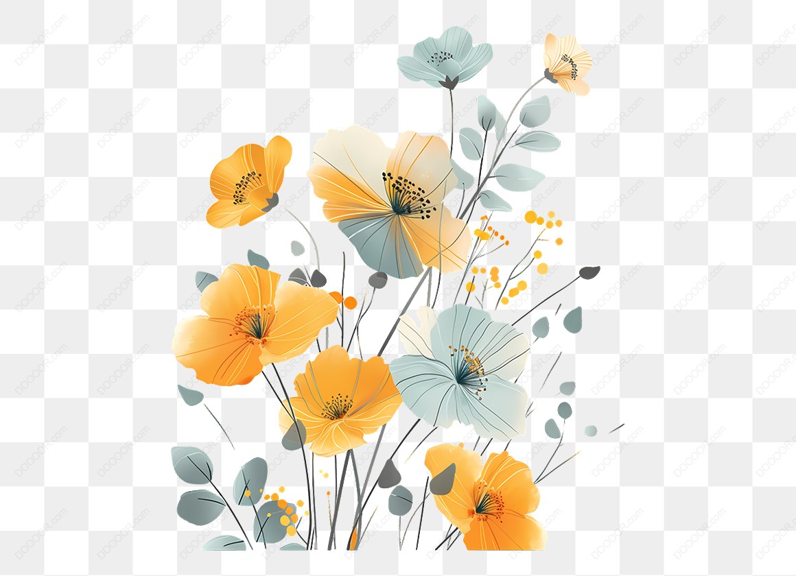 16233_黄色和蓝色的花卉插图.jpg