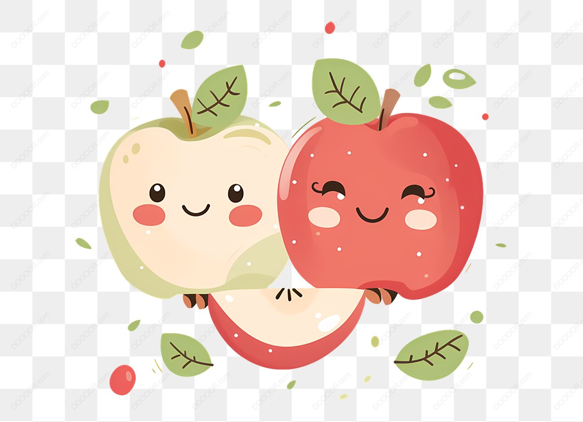 16264_卡通微笑苹果插图.jpg