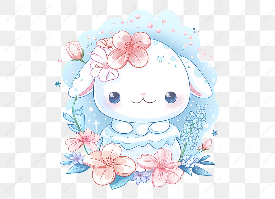 16437_可爱兔子与花朵插画.jpg