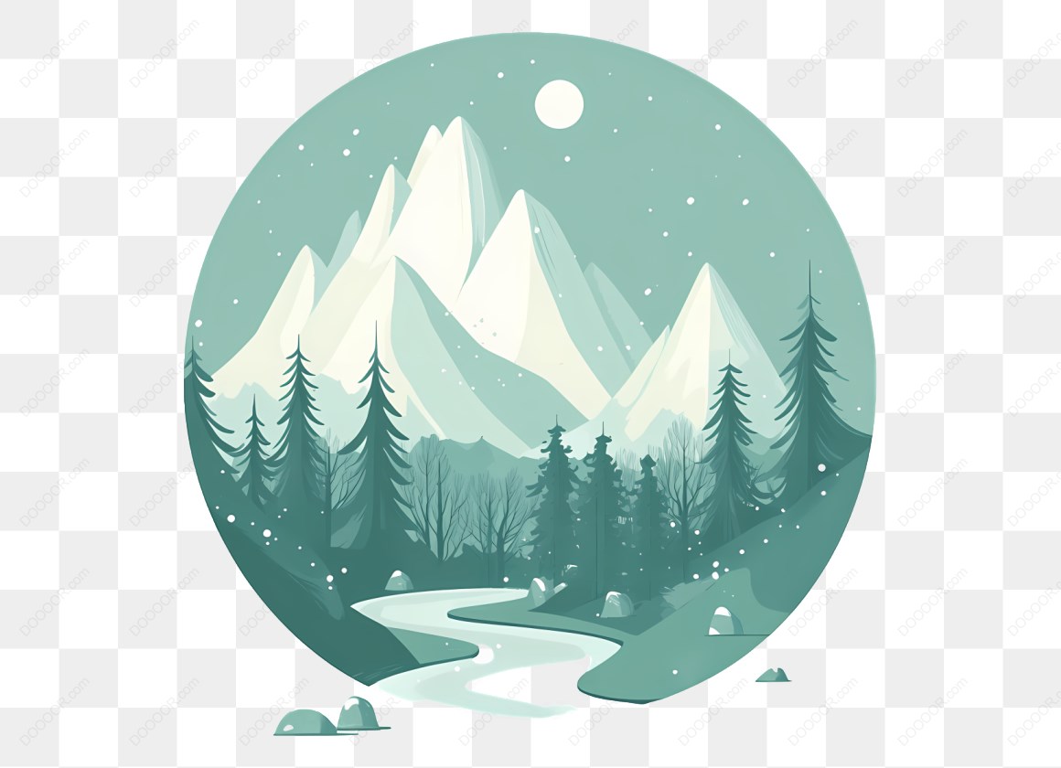 16843_雪山和森林插图.jpg